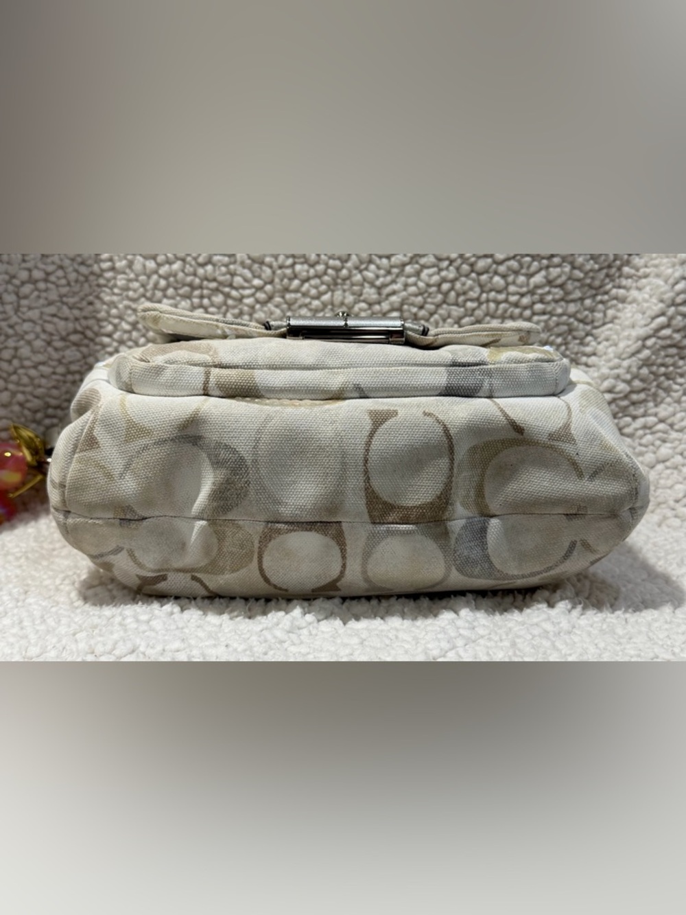 Coach Kristin Signature Hobo with Iridescent Sequins and Pink Charm - Picture 4 of 16